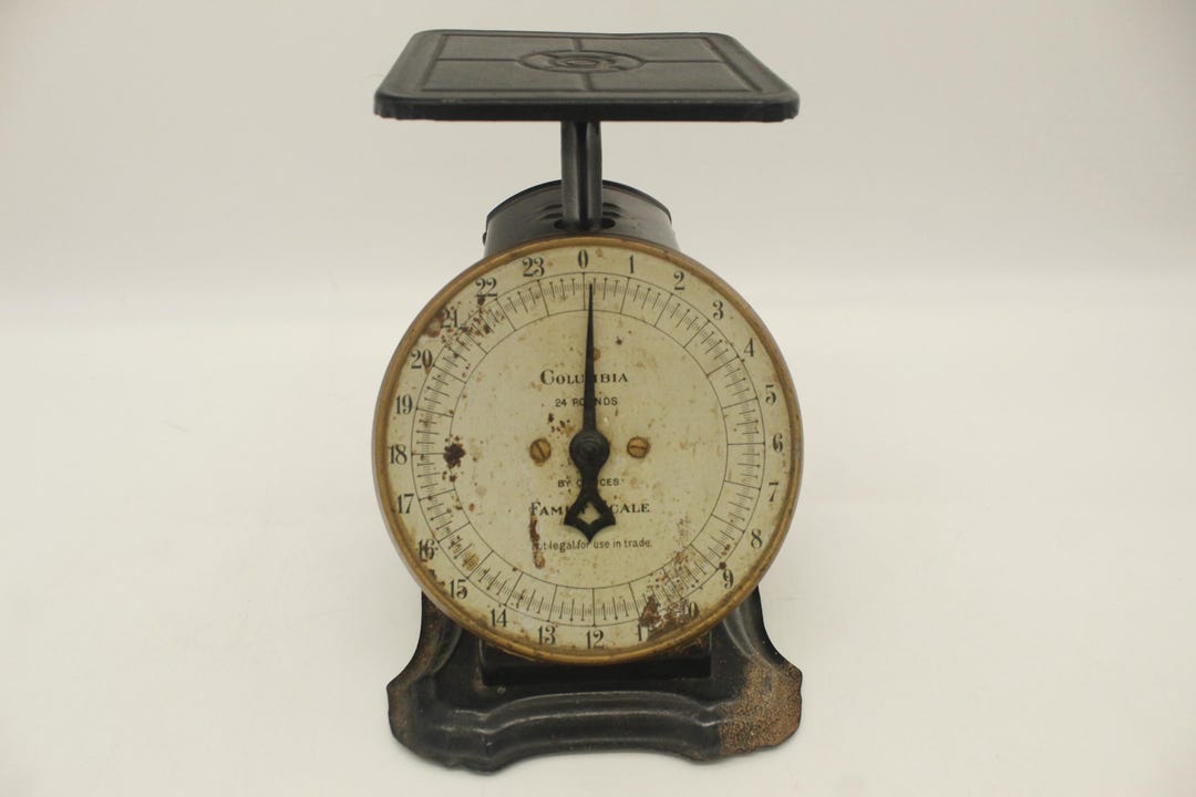 Vintage Antique Columbia Scale 24 Lb Family Scale USA (S1491