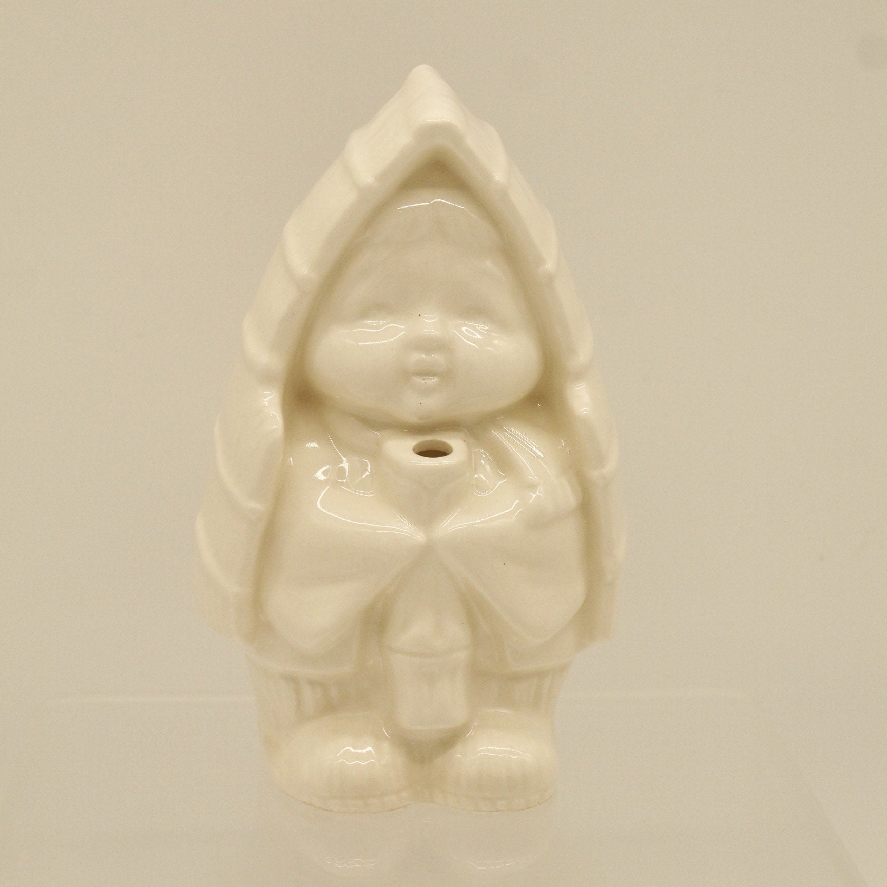 Vintage Ceramic Tiki Canoe Boy Benihana Tokyo With Straw