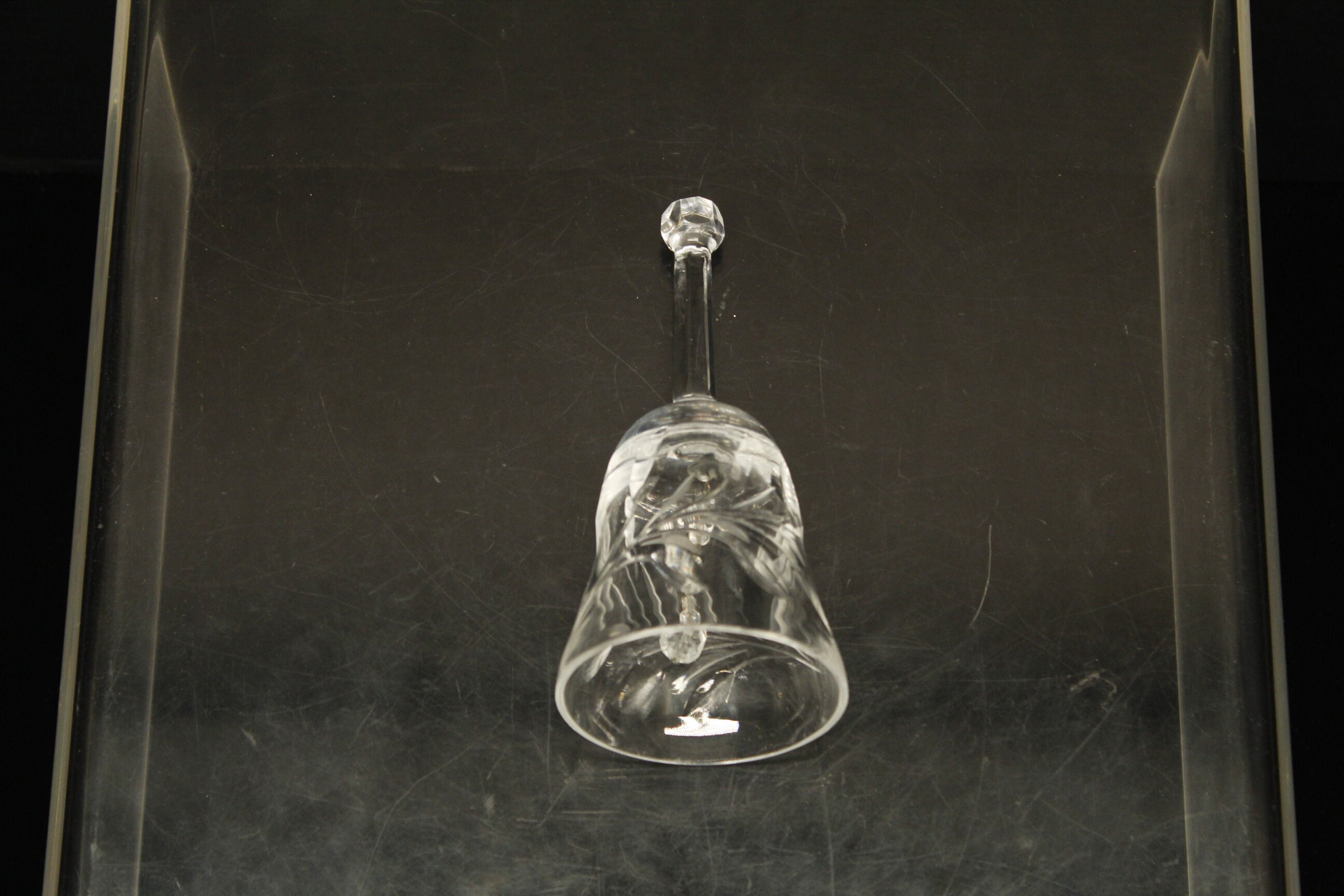 Vintage Germany Clear Glass Floral Etched Bell (V10255) - Etsy