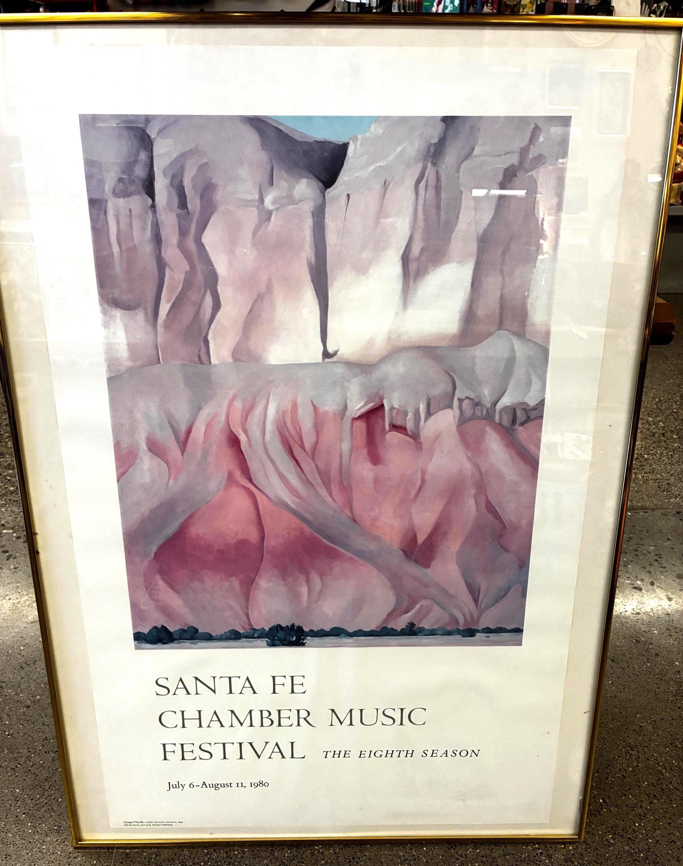 Vintage Georgia O'keefe Santa Fe Chamber Music 1980 Festival Frame
