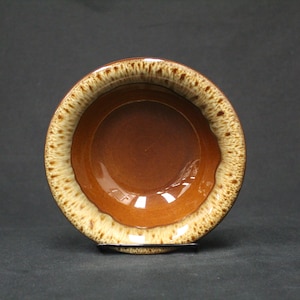 Vintage Brown Drip Glaze Bowl (V2156)