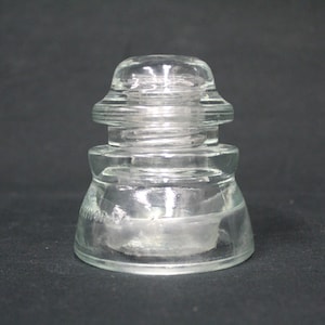 Vintage Hemingray 45 Clear Glass Insulator (V2425)