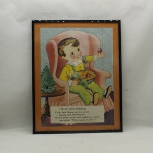Vintage Merrill USA Framed 1943 &#39;Little Jack Horner&#39; (V7806)