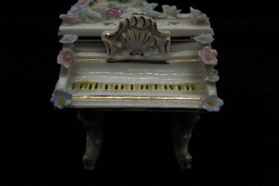 Vintage German Piano with Floral Porcelain and Tr… - image 7