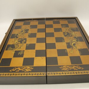 Vintage Asian Checker Chess Box 'ancient' Reproduction Brass Latches ...