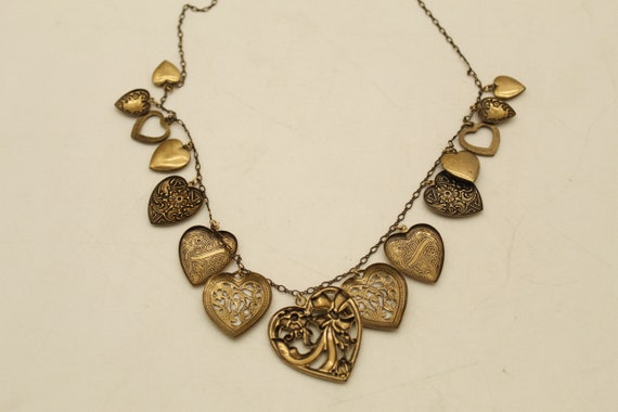 Vintage Pididdly Links Victorian Hearts Brass Ton… - image 7