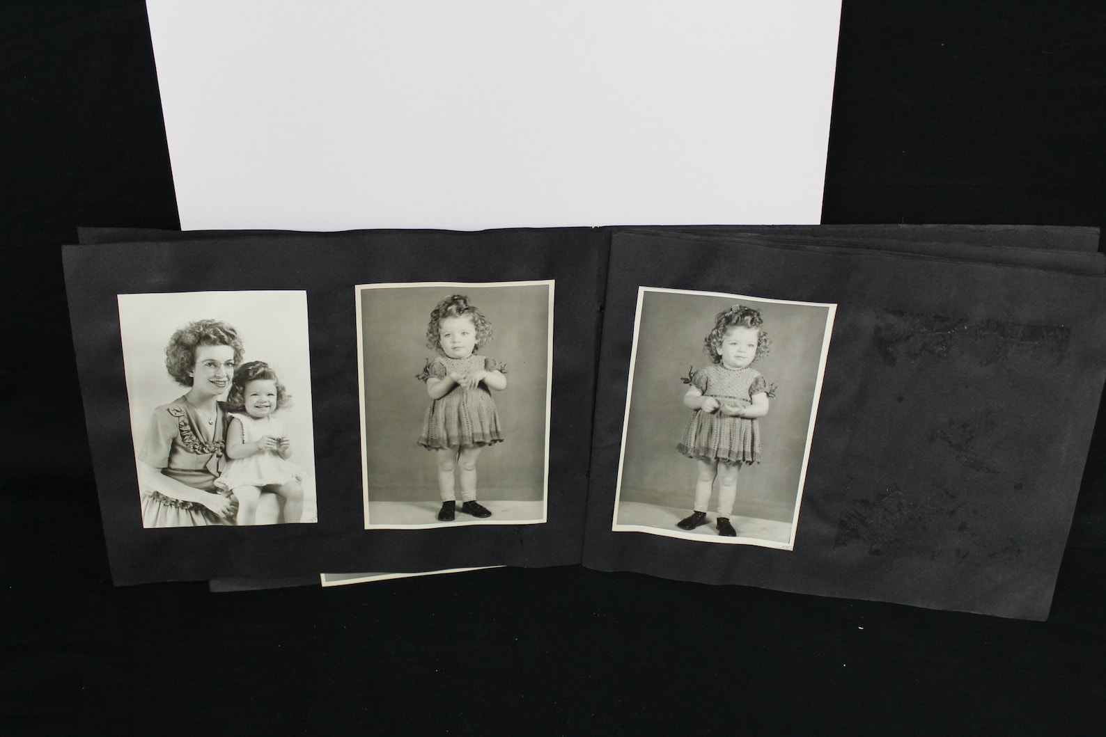 Antique Black Paper Pages Photo Albums With Photos Set of 2 Etsy