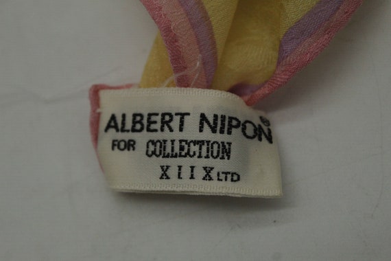 Vintage Albert Nipon Silk Japan Signed Scarf (V98… - image 7