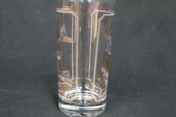 USA airforce academy アメリカ空軍養成学校ビンテージガラス Vintage US Air Force Academy Gold Accents on Clear Glass (V2815