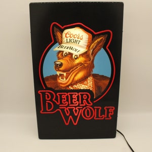 Vintage Coors Light Beer Wolf Rare Lighted Sign (V8831) - Etsy