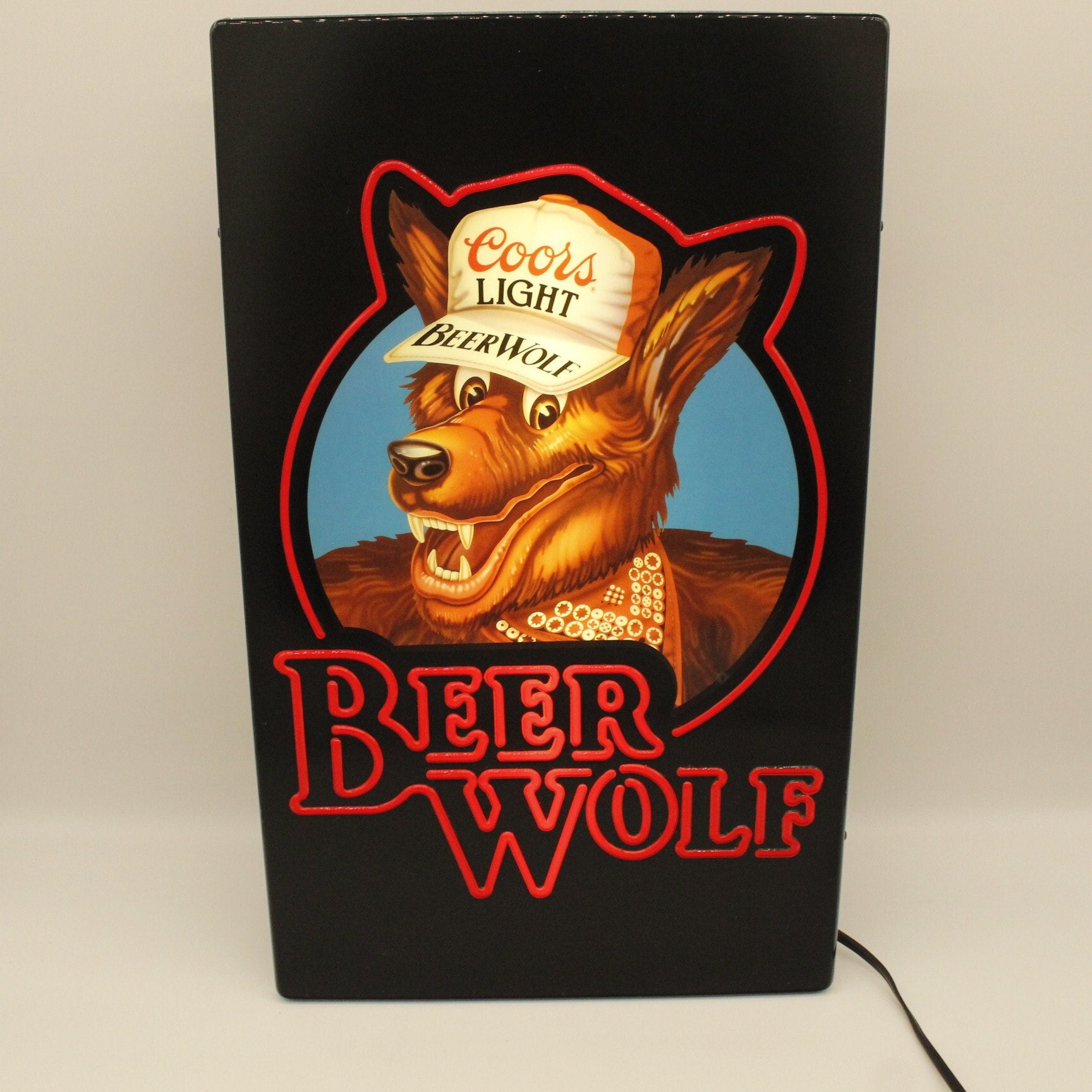 Vintage Coors Light Beer Wolf Rare Lighted Sign (V8831) - Etsy
