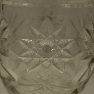 Vintage Sunburst Star Clear Glass Pitcher (V10673)