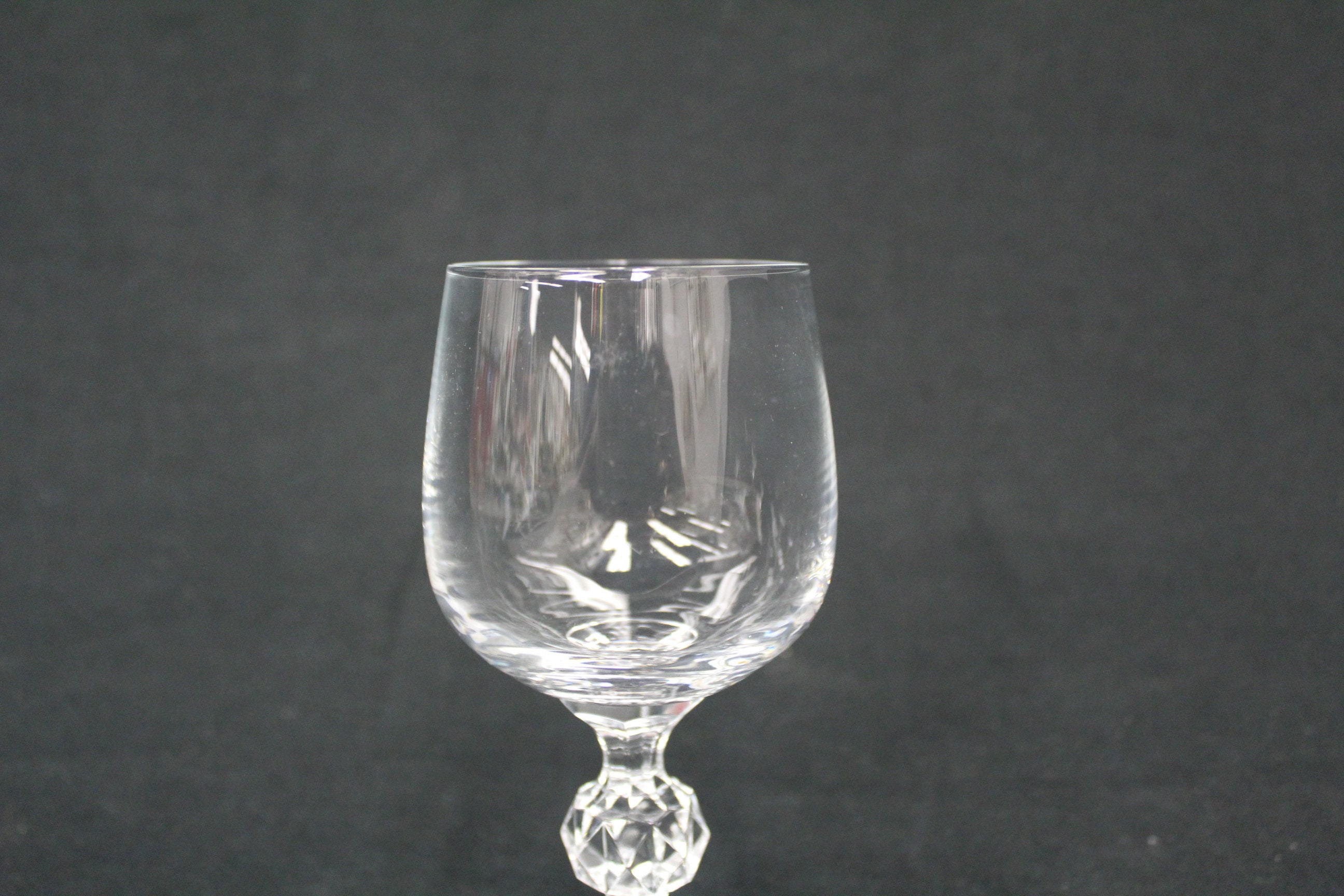 Vintage Prism Stemmed Small Wine Crystal Glasses V5524 