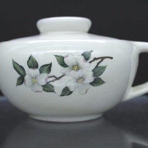 Vintage Harker Pottery Dogwood Sugar Bowl with Lid (S2432)
