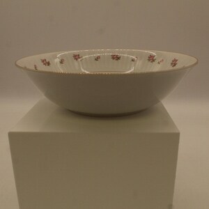 Vintage 1970&#39;s Fashion Manor Japan &#39;Pink Blossom&#39; Fine China Serving Bowl with Roses and White Wheat Patterns (S2932)