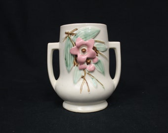Vintage 1940's McCoy Pottery 'Blossom Time' Urn Vase (V4204)