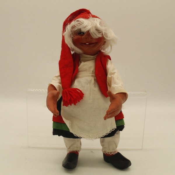 Vintage Scandinavian Norwegian Gnome Troll Latex Doll (V10552)