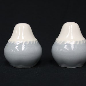 Vintage Harkerware Powder Blue White Salt and Pepper Set (E3824)