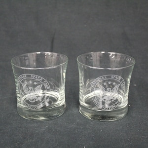 Vintage National Space Club Glass Tumblers Set of Two (V4695)