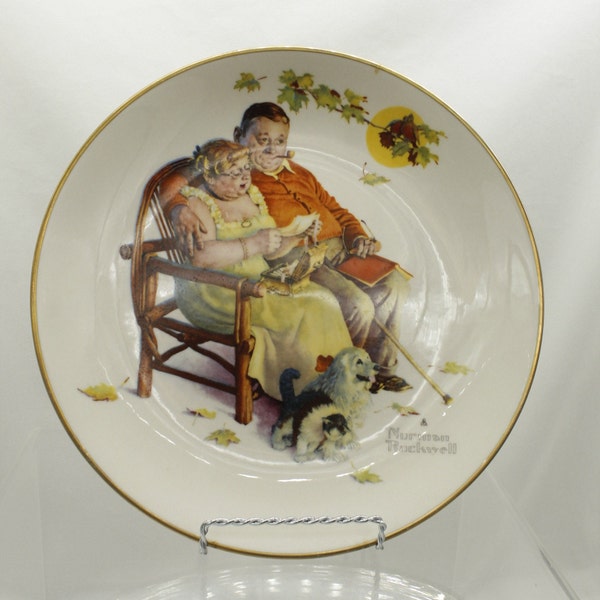 Vintage Norman Rockwell 1973 Gorham Plate 'Fondly do we Remember" (V8418)