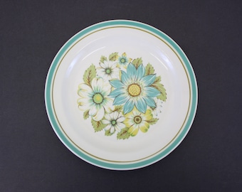 Vintage Noritake Craftone 'Blue Sky' Floral Salad Plate (E7529)