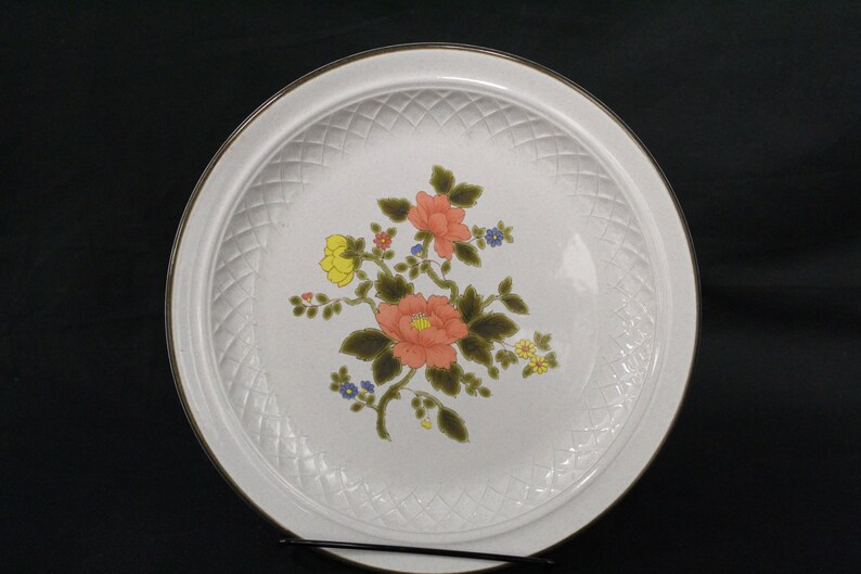 Vintage Color Stone by Nikko Pink Floral Dinner Plates Set of Etsy