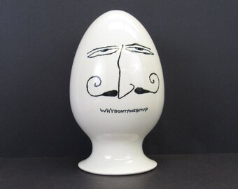 Vintage Schmid Lagardo Tackett 'Shut Up' Egg Head Storage Jar (E9625)