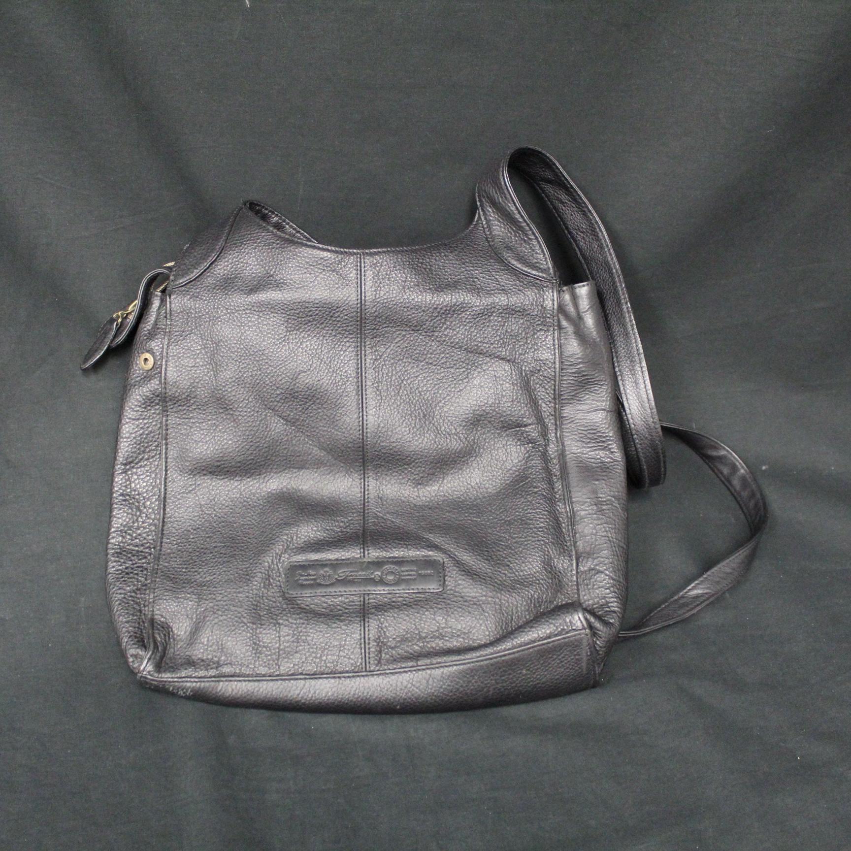 VTG Fossil Gray Pebbled Leather Maddox Distressed 1954 Keyhole Key Backpack Bag Fossil Maddox Purse - Etsy main image 2
