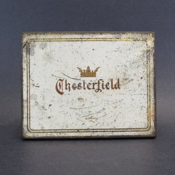 Vintage Metal Chesterfield Cigarette Box (E11470)