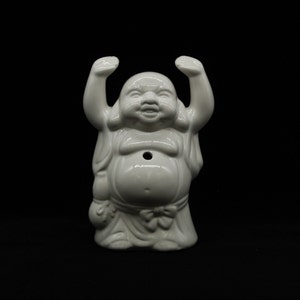 Vintage Ceramic Buddha Incense Holding Figurine (V7214)