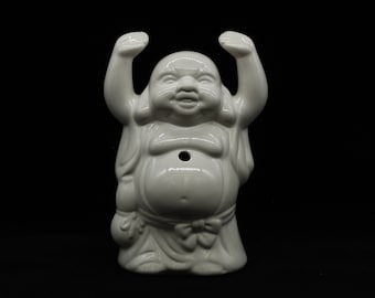 Vintage Ceramic Buddha Incense Holding Figurine (V7214)