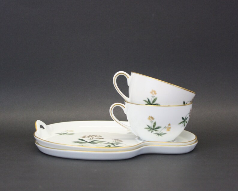 Vintage Noritake Floral Luncheon Plates with Cups Set of 2 Etsy