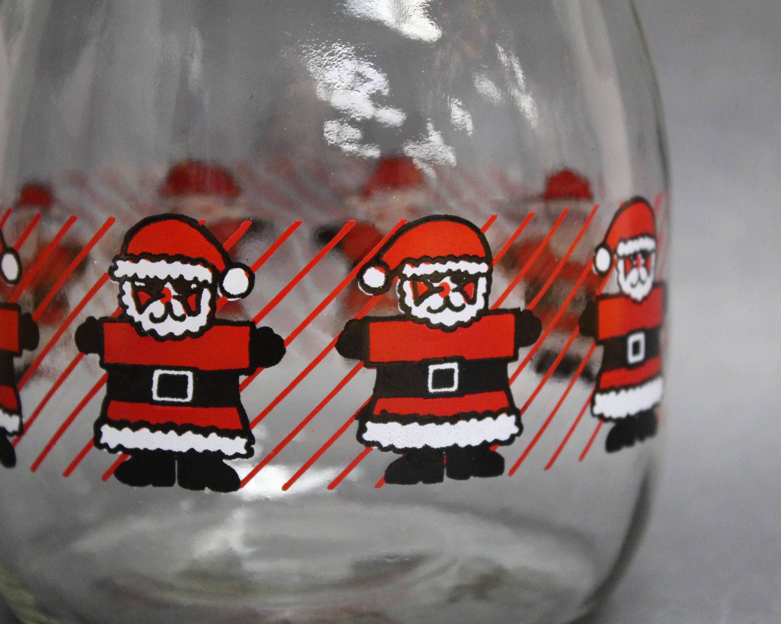 Vintage Carlton Glass Santa Claus Christmas Cookie Jar Canister & Lid –  just dandies