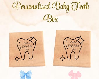 Personalized Wooden Baby Tooth Keepsake Box