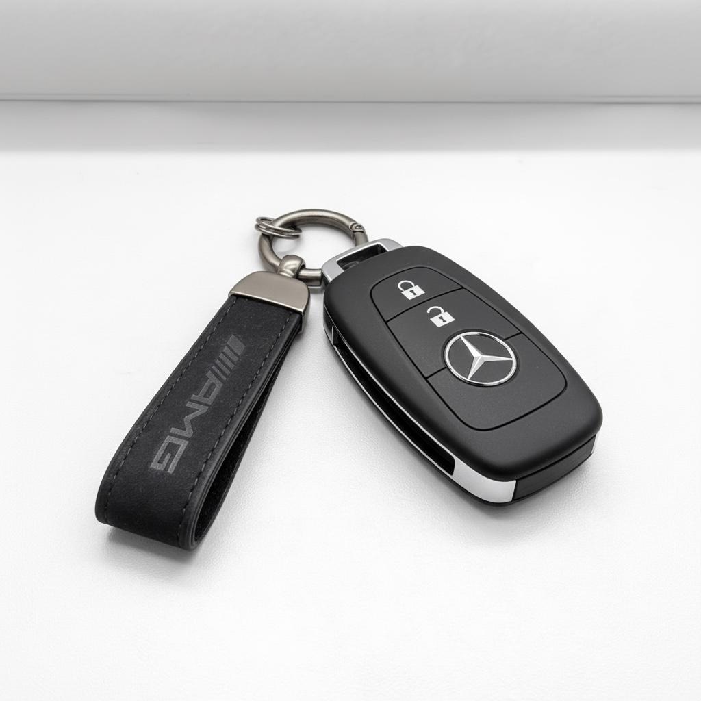 Mercedes AMG Keychain Alcantara - Etsy