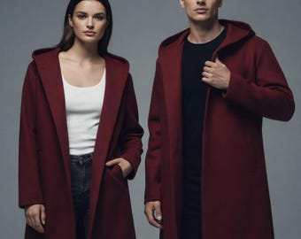 Edward Elric Red Wool Coat Fullmetal Alchemist Cosplay Anime Costume - Unisex