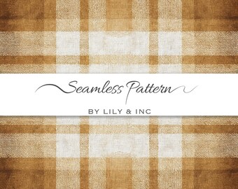 Rustic Beige Plaid Digital Pattern Print Seamless Fabric Design ...