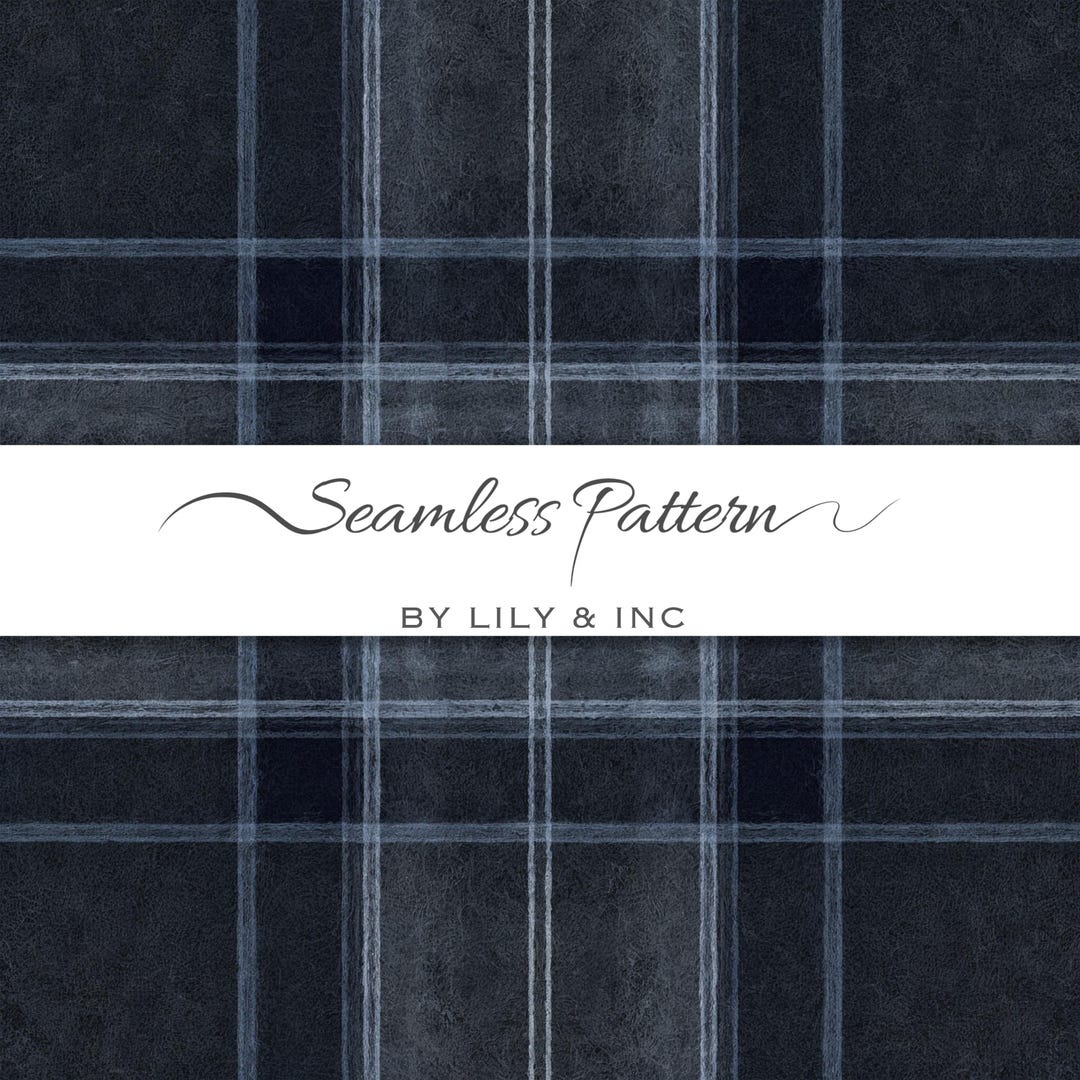 Midnight Plaid Seamless Pattern: Dark Tartan Digital Paper (pngs) - Etsy