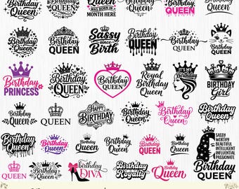 Birthday queen svg bundle, birthday queen Svg, birthday queen png. its my birthday queen svg, happy birthday svg, crown svg,