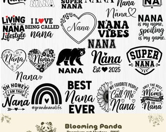 Nana svg Bundle, Best Nana Ever svg, Grandparents svg, Nana bear svg, blessed naan svg, nana saurus svg,nana life svg, nana svg, nana png