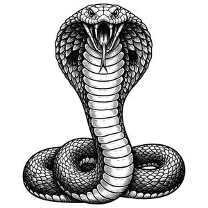 Cobra Vector Illustration, Cobra Svg, Venomous Cobra, Cobra Png, Cobra, Cobra Art, Cobra Silhouette, Hooded Cobra, Cobra Clipart