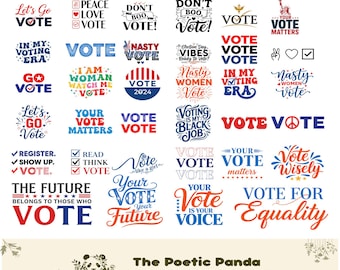 Vote SVG Bundle: Election Designs for Cricut (Digital Download)