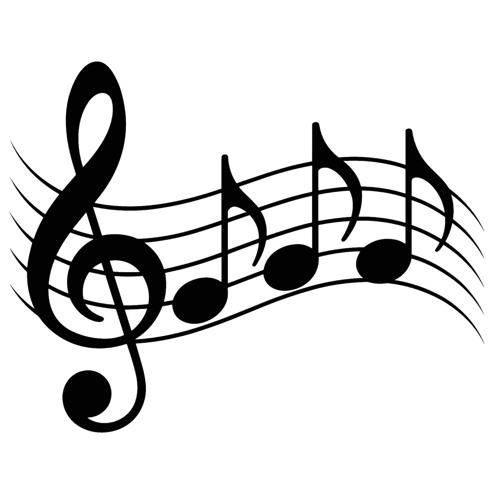 Illustrazione vettoriale di note musicali, note musicali SVG, note ...
