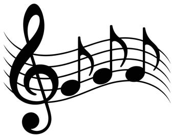 Music Notes Vector Illustration, Music Notes SVG, Music Notes PNG, JPG, Music Silhouette, Music Art, Musical Notes, Sound Notes
