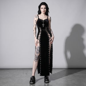 black sheer lace maxi dress Baltic Born Womens Gloria Lace Maxi Dress | Black