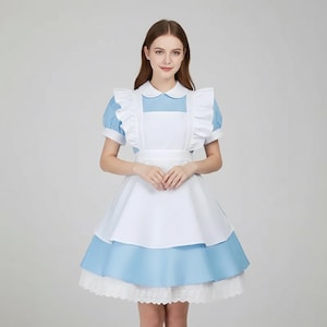 blue and white tea party dress Vintamour Women's Elegant White And Blue Floral Summer Tea Party Dress,Vintage Square Neck Puffy Short Sleeve Fitted Umbrella Hem Dress With Pockets,Cottagecore