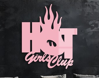 Decorazione da parete in metallo per ragazze, decorazione da parete in metallo per club di ragazze hot, Girlpower