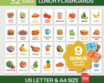 Schede didattiche per il pranzo: attività fai-da-te per bambini da stampare per il pranzo al sacco / Modelli di pianificazione visiva dei pasti (download in PDF)