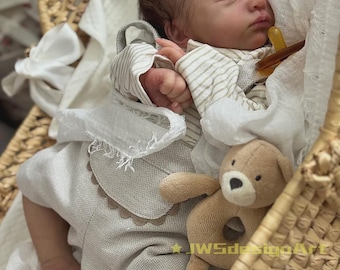 Full Silicone Reborn Baby Girl -19" Handmade Realistic Newborn Silicone Doll, Birthday Gift, Collectible Art Doll, Best Gift for Girl Boy