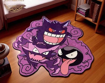 Op maat getuft tapijt - gepersonaliseerd anime-tapijt, Snorlax Kaws esthetisch tapijt, handgemaakt vloerkleed voor woonkamer en huisdecoratie cadeau Halloween